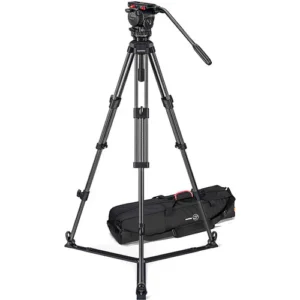 Sachtler 0471CM System FSB 6 Mk II Sideload and 75/2 Carbon Fiber Tripod Legs with Ground Spreader and Bag