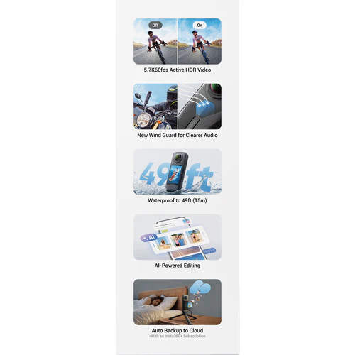 Insta360 X5 360 Action Camera Essentials Bundle - Image 2